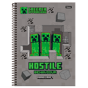 Caderno Universitario 10x1 160 Fls C.D. Foroni - Minecraft 11